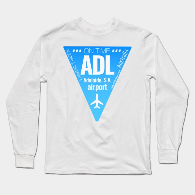 ADL airport code waves Long Sleeve T-Shirt by Woohoo